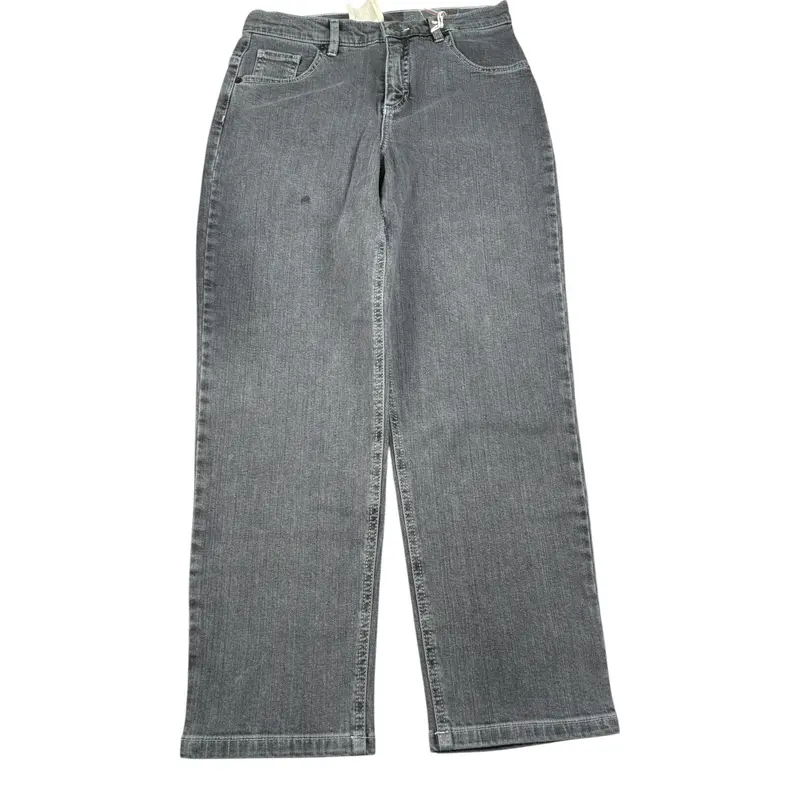 Dou Dou Jeans tinta unita con Tasche Grigio per Bambina