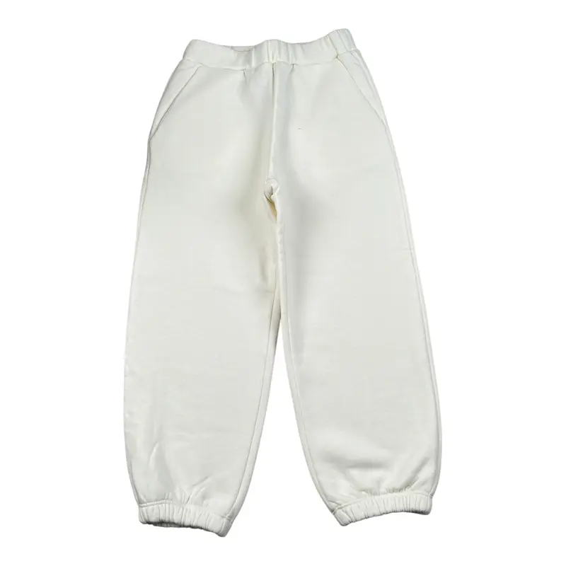 Dou Dou Pantalone Tuta con Elastico In Vita tinta unita Panna per Bambino