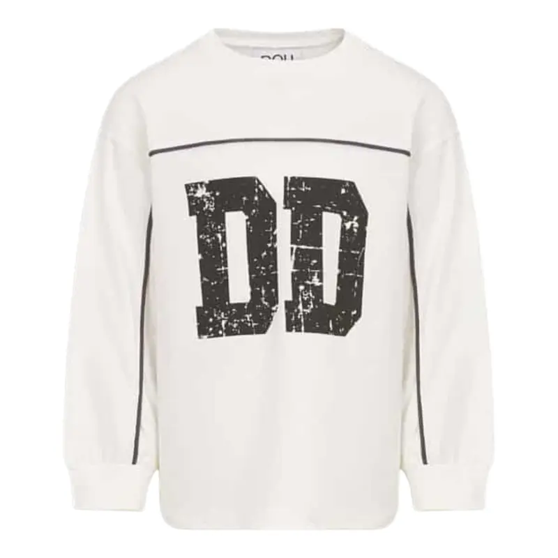 Dou Dou Shirt tinta unita con Stampa Bianco per Bambina