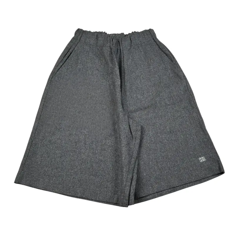 Dou Dou Short tinta unita con Elastico In Vita Grigio per Bambina