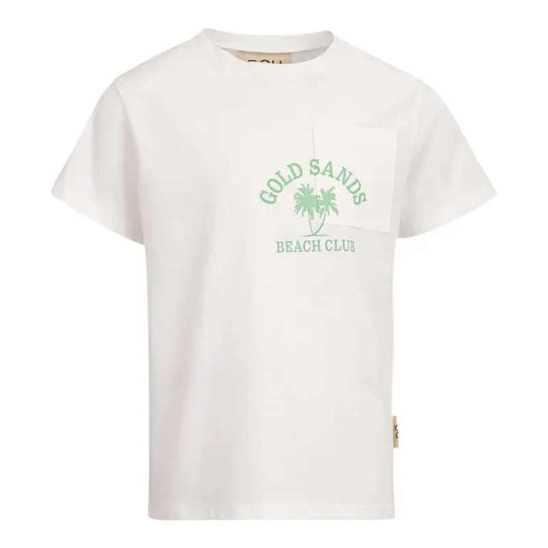 Dou Dou T-Shirt tinta unita con Stampa Bianco per Bambino