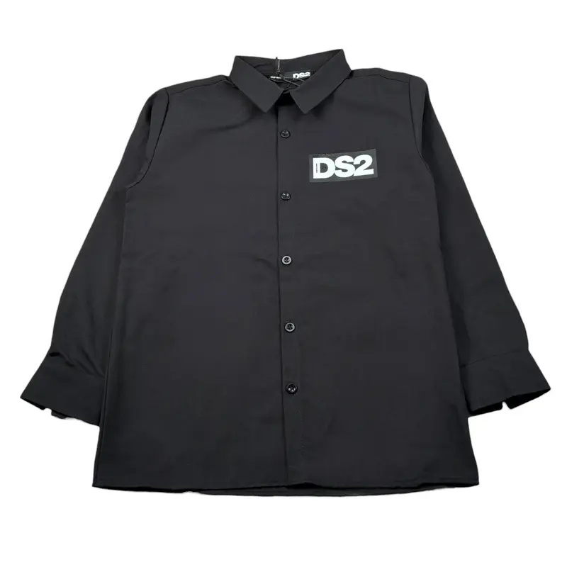 Dropseason2 Camicia Manica Lunga tinta unita Cn Stampa Nero per Bambino