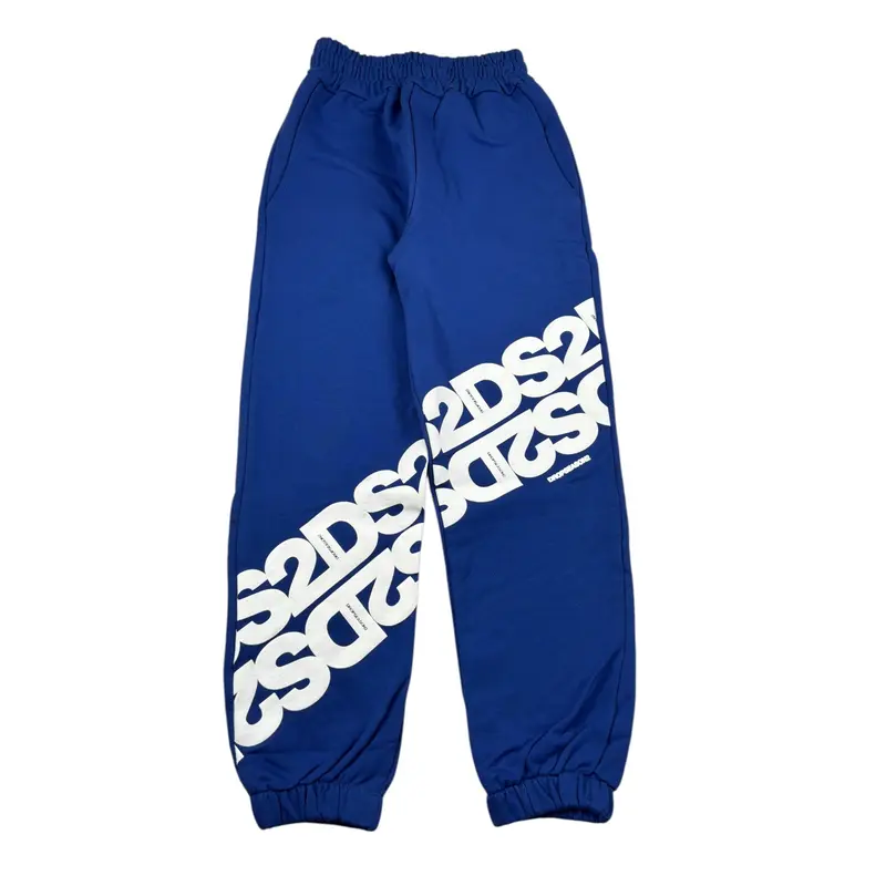 Dropseason2 Pantalone Modello Tuta tinta unita con Stampa Cobalto per Bambino