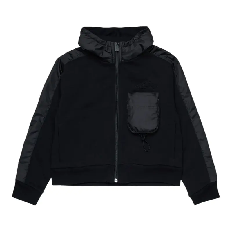 Dsquared2 Felpa con Zip E Cappuccio tinta unita Nero per Bambino