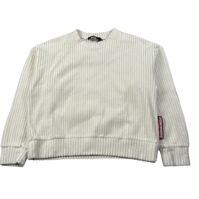 Dsquared2 Felpa tinta unita Girocollo Panna per Bambino