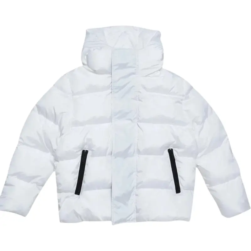 Dsquared2 Giubbino tinta unita con Zip E Cappuccio Bianco per Bambino