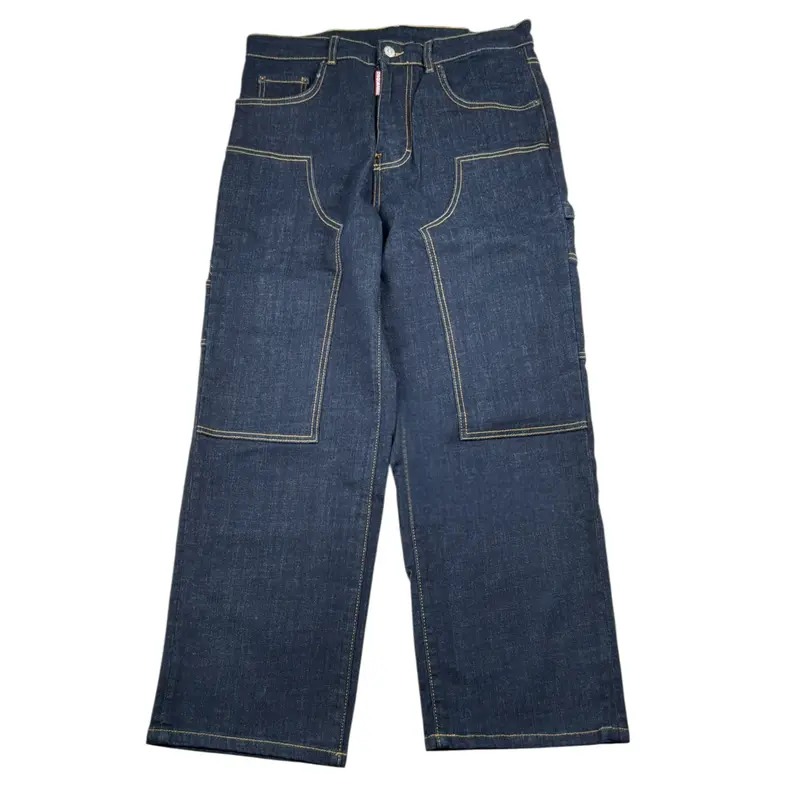 Dsquared2 Jeans tinta unita con Cuciture In Rilievo Blu per Bambino