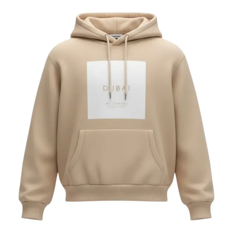 Duepuntozero Felpa tinta unita con Cappuccio Beige per Bambino