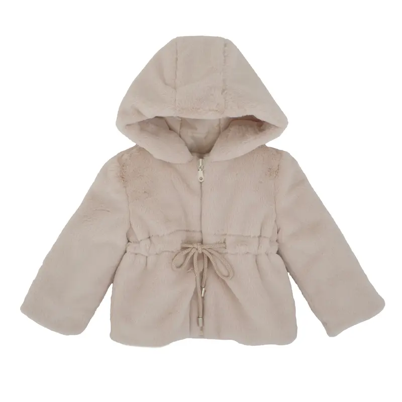 ECOPELLICCIA CON ZIP E CAPPUCCIO