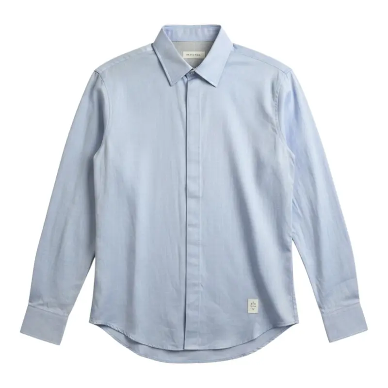 Eleventy Camicia tinta unita Manica Lunga Azzurro per Bambino