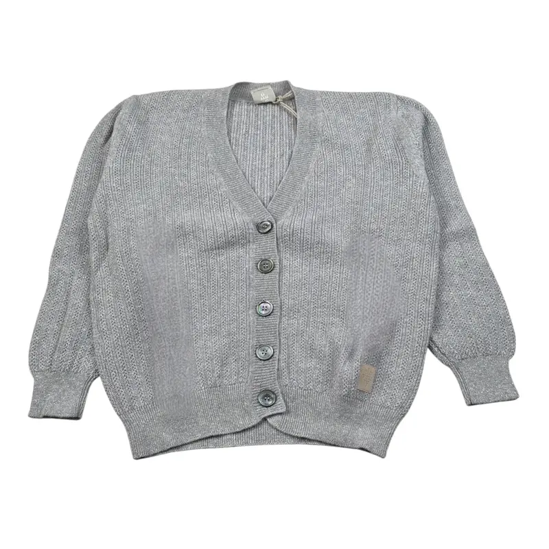 Eleventy Cardigan tinta unita Grigio per Bambina