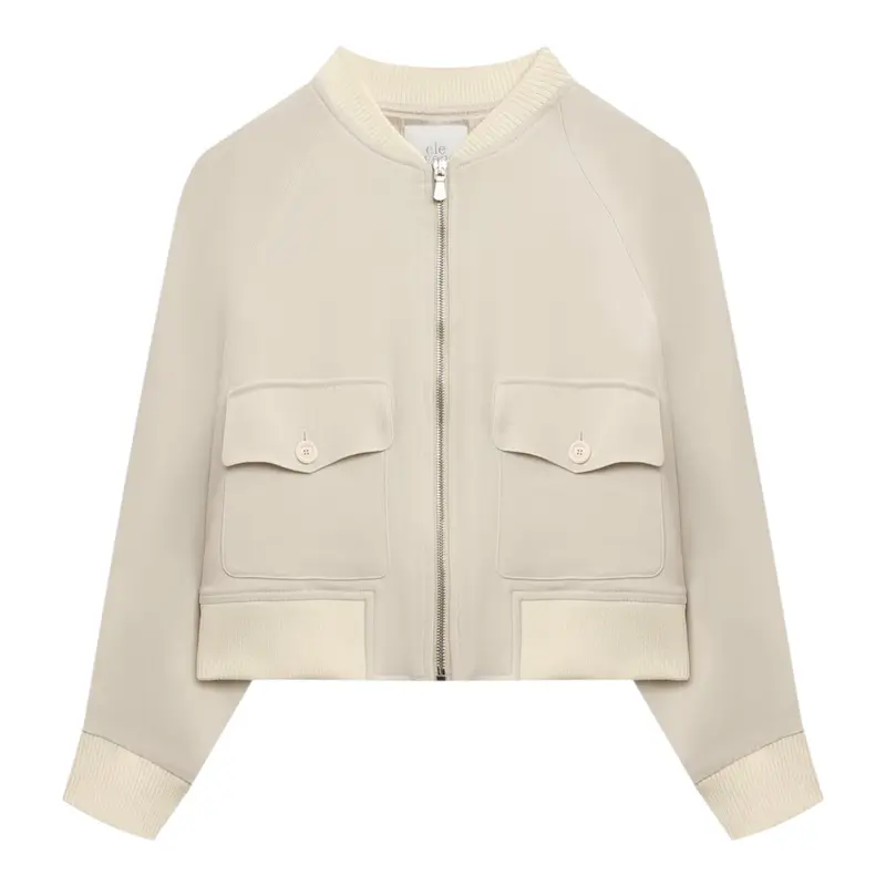 Eleventy Felpa con Zip tinta unita Beige per Bambina