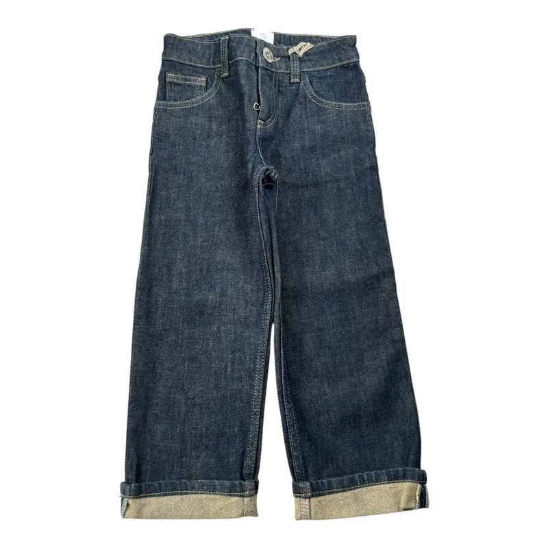 Eleventy Jeans tinta unita con Girovita Regolabile Blu per Bambina