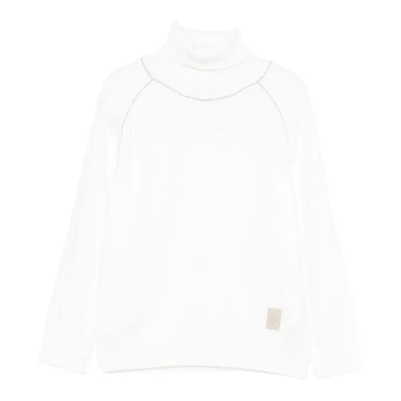 Eleventy Maglia Collo Alto tinta unita Panna per Bambino