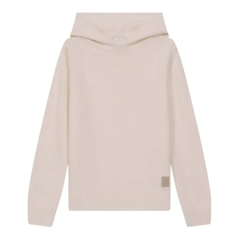 Eleventy Maglia tinta unita con Cappuccio Panna per Bambino