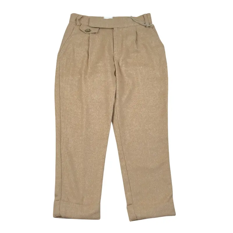 Eleventy Pantalone tinta unita con Girovita Regolabile Beige per Bambino