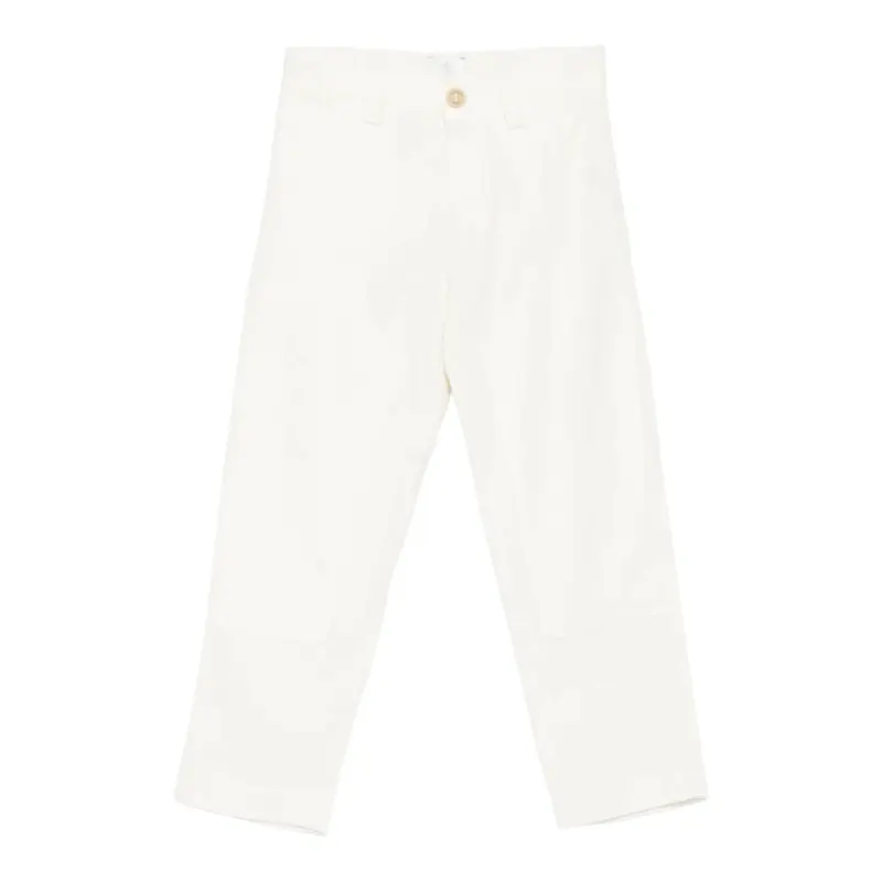 Eleventy Pantalone tinta unita con Tasche Americane Panna per Bambino