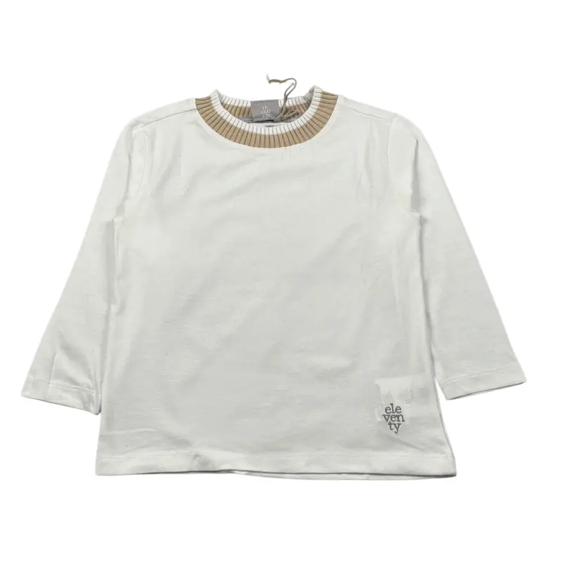 Eleventy Shirt tinta unita Girocollo Bianco per Neonato