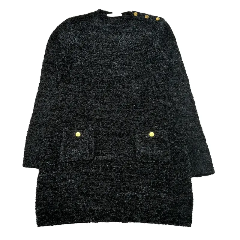 Elisabetta Franchi Abito Manica Lunga Tinta Nita Nero per Bambina