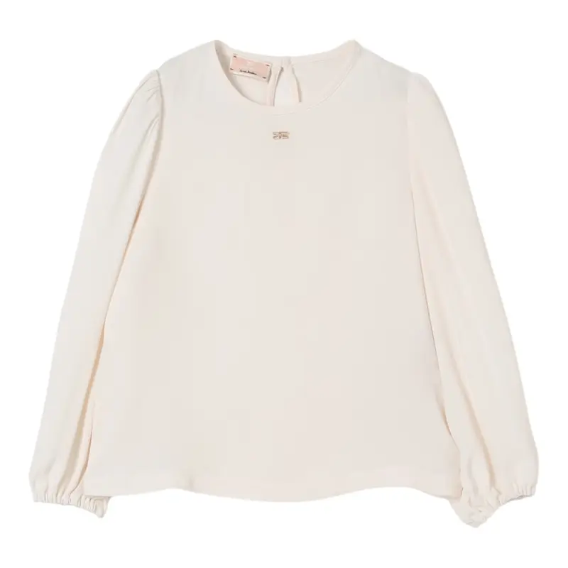Elisabetta Franchi Camicia Manica Lunga tinta unita Rosa per Bambina