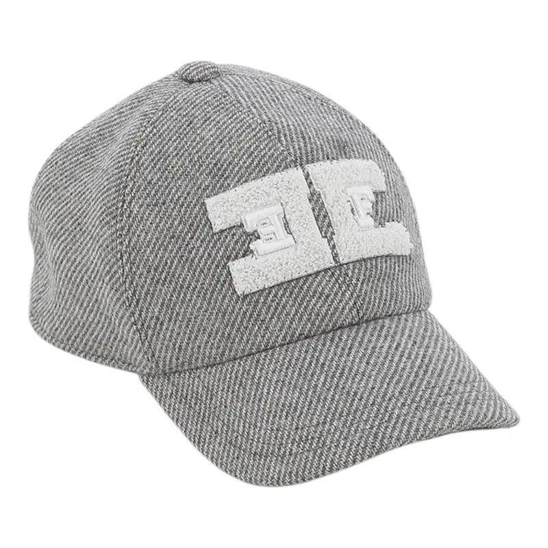 Elisabetta Franchi Cappello con Visiera tinta unita Grigio per Bambina