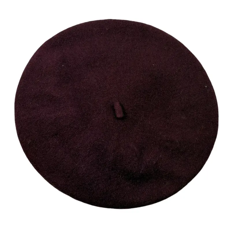 Elisabetta Franchi Cappello tinta unita con Logo Bordeaux per Bambina
