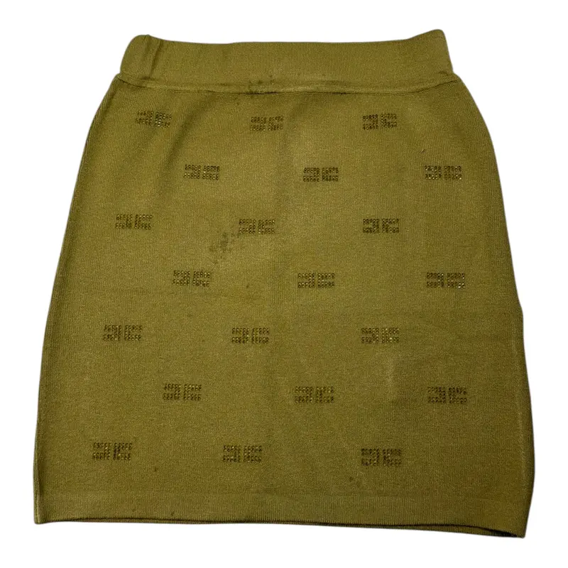 Elisabetta Franchi Gonna tinta unita con Brillantini Verde per Bambina