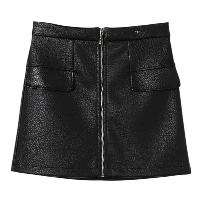 Elisabetta Franchi Gonna tinta unita con Zip Nero per Bambina