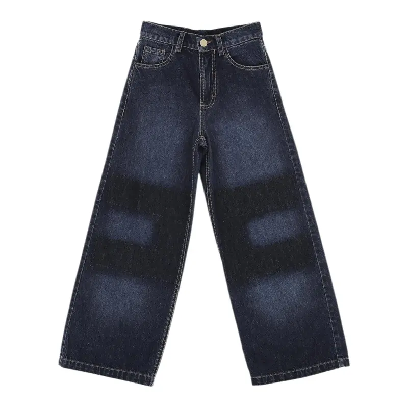 Elisabetta Franchi Jeans tinta unita Modello Palazzo Blu per Bambina