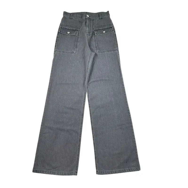 Elisabetta Franchi Jeans tinta unita Modello Palazzo Grigio per Bambina