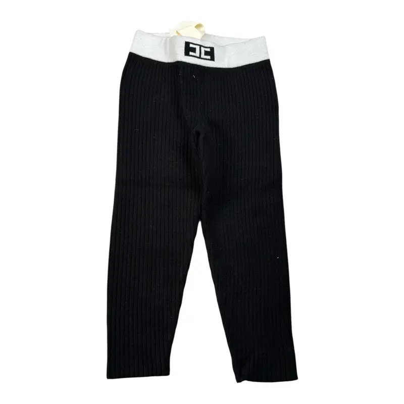 Elisabetta Franchi Leggins tinta unita con Logo Nero per Bambina