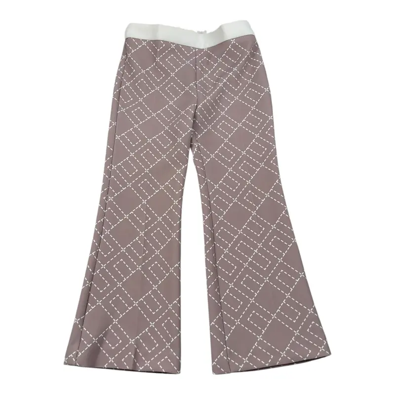 Elisabetta Franchi Pantalone tinta unita con Stampa Rosa per Neonata