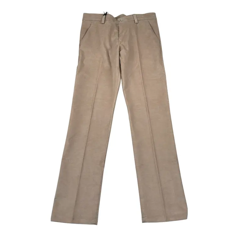 Emanuel Pris Pantalone tinta unita con Girovita Regolabile Beige per Bambino