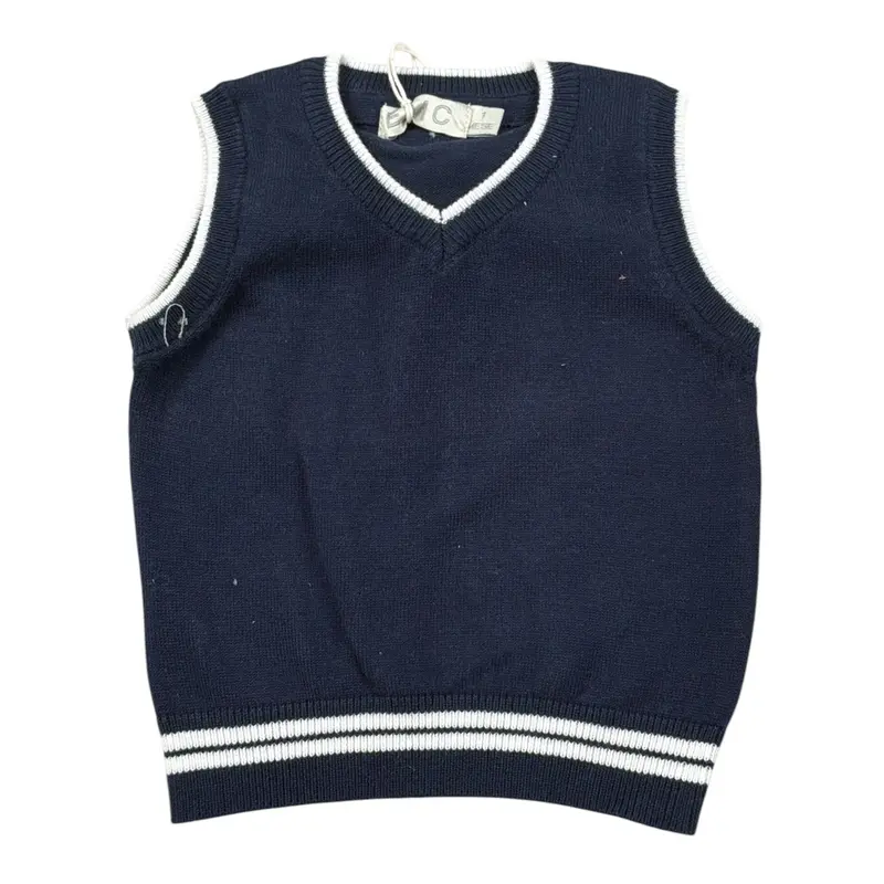 Emc Gilet tinta unita con Profili In Contrasto Blu per Neonato