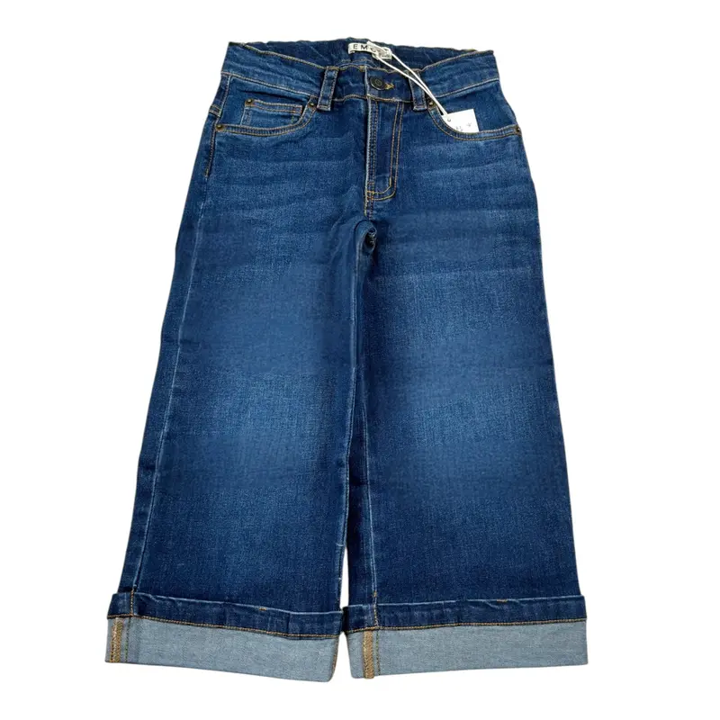 Emc Jeans tinta unita Modello A Palazzo Blu per Bambina