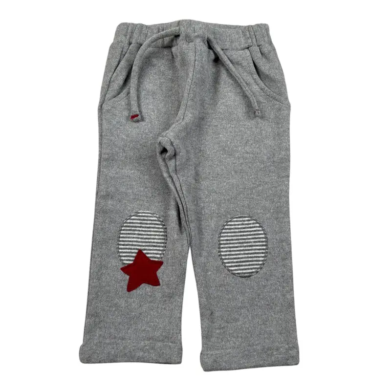 Emc Pantalone Modello Tuta tinta unita con Toppe Grigio per Neonato