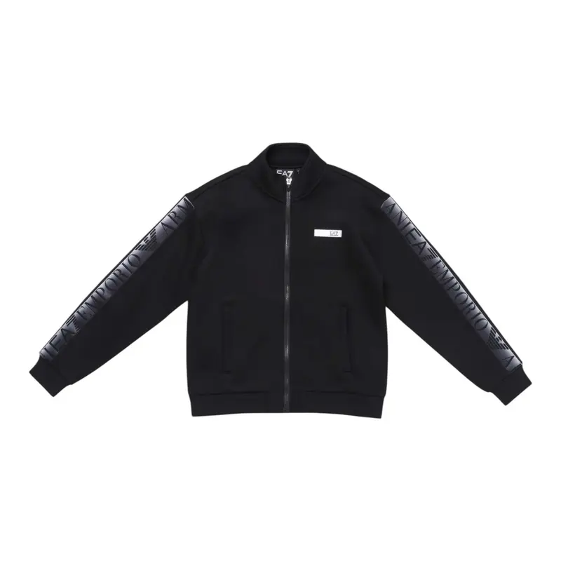 Emporio Armani Completo Tuta 2 Pezzi Felpa-Pantalone Nero per Bambino