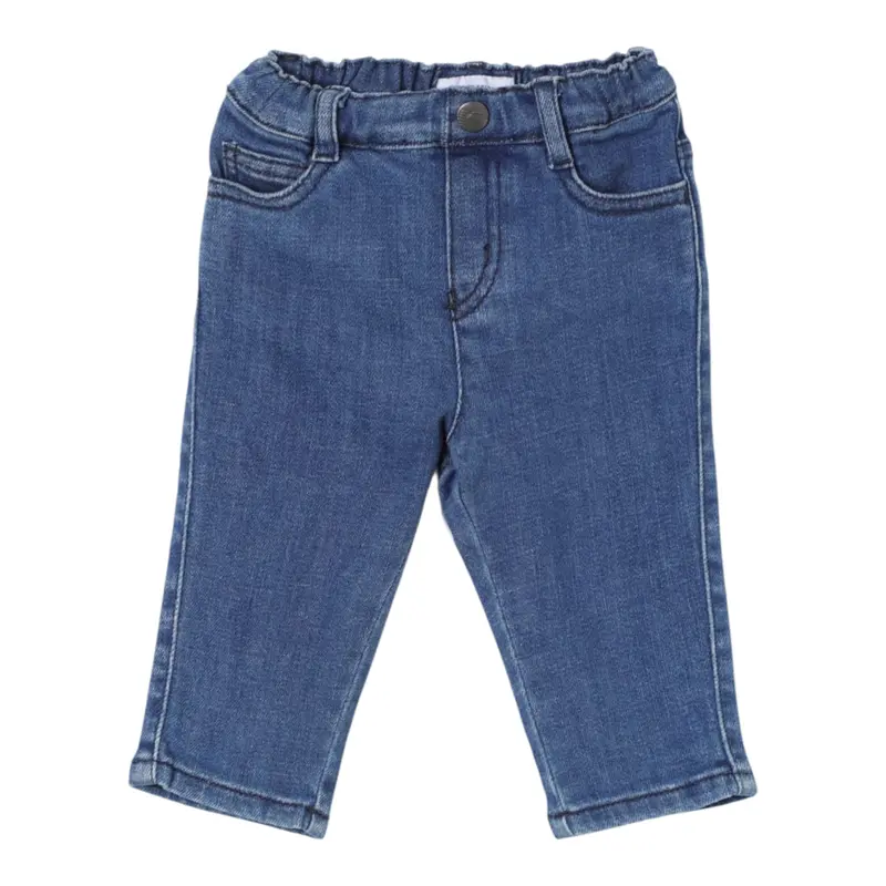 Emporio Armani Jeans tinta unita con Elastico In Vita Blu per Neonato