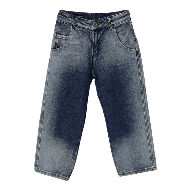 Emporio Armani Jeans tinta unita con Girovita Regolabile Blu per Bambino