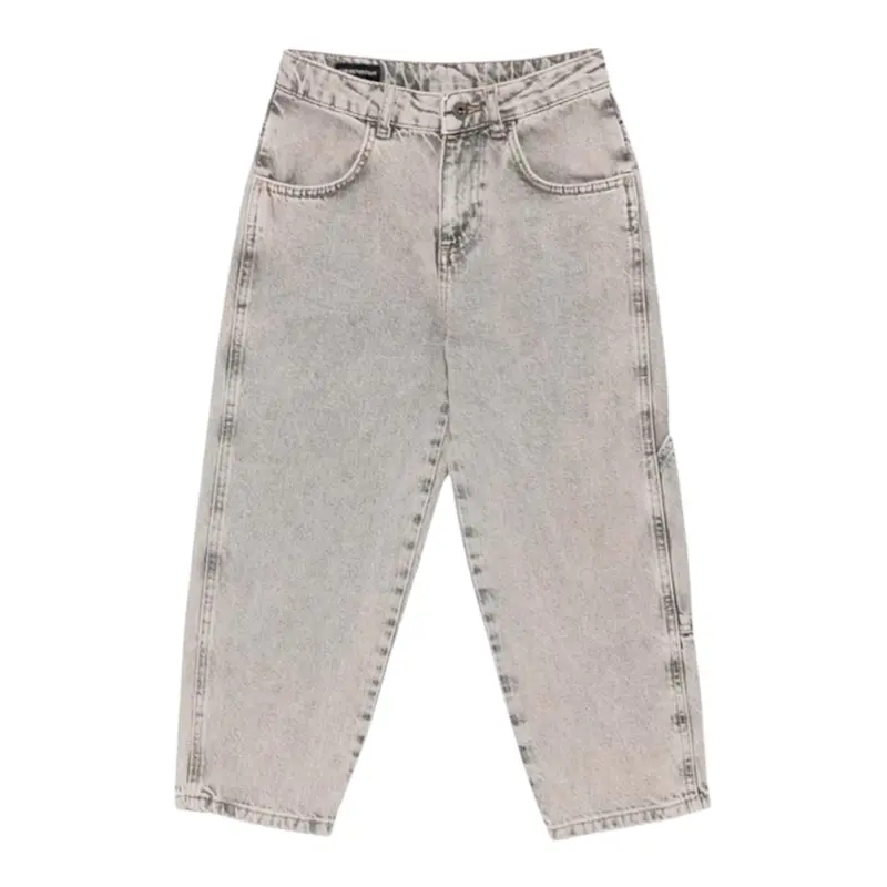 Emporio Armani Jeans tinta unita con Girovita Regolabile Grigio per Bambino