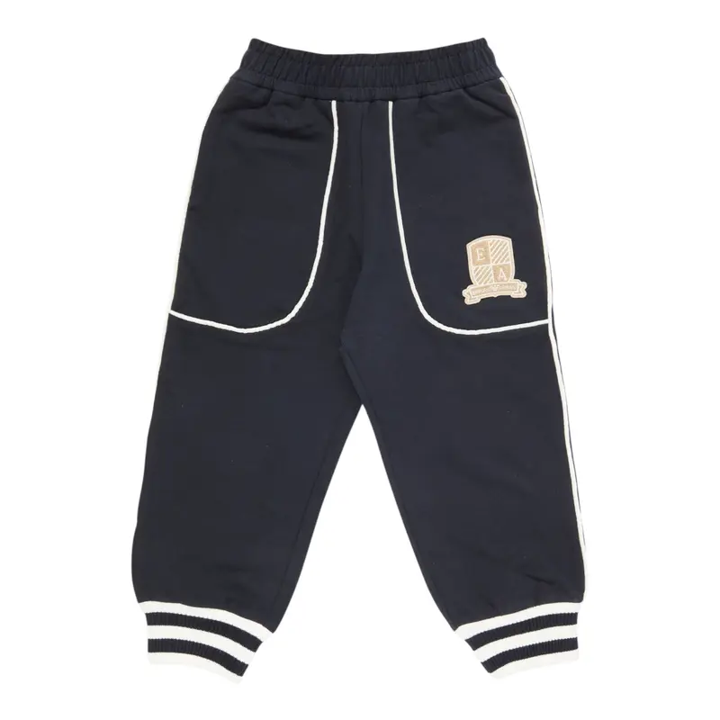 Emporio Armani Pantalone Tuta tinta unita Blu per Neonato