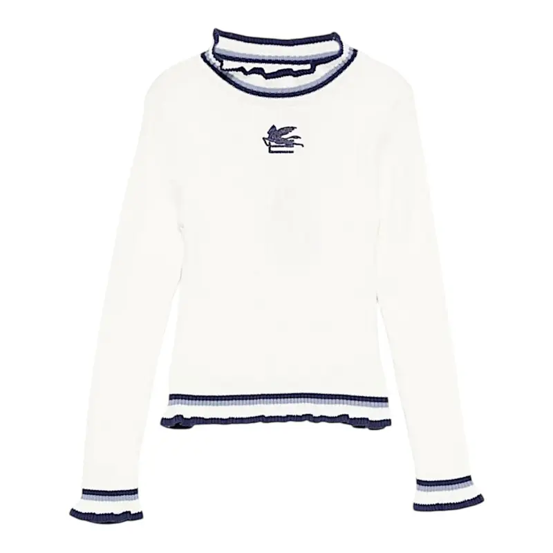Etro Maglia tinta unita con Colletto E Stampa Bianco per Bambina