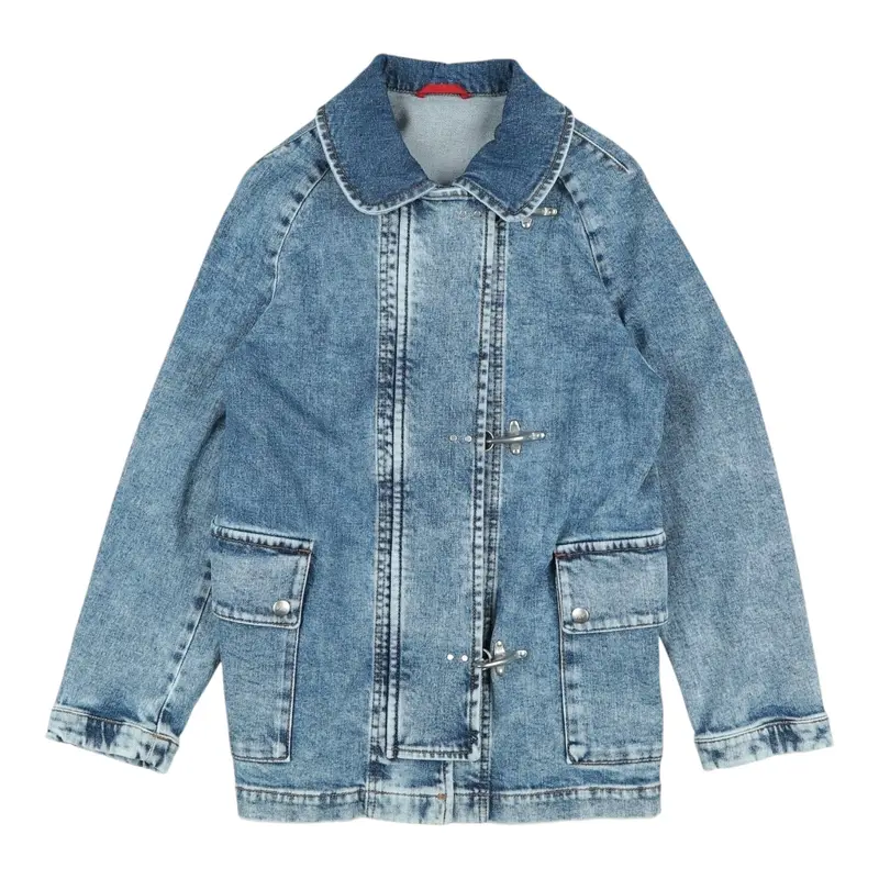 Fay Cappotto In Denim tinta unita Azzurro per Bambino