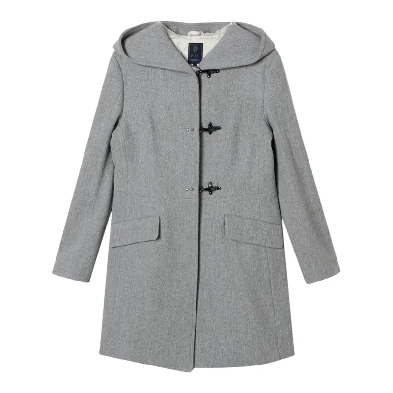 Fay Cappotto tinta unita con Bottoni Grigio per Bambino