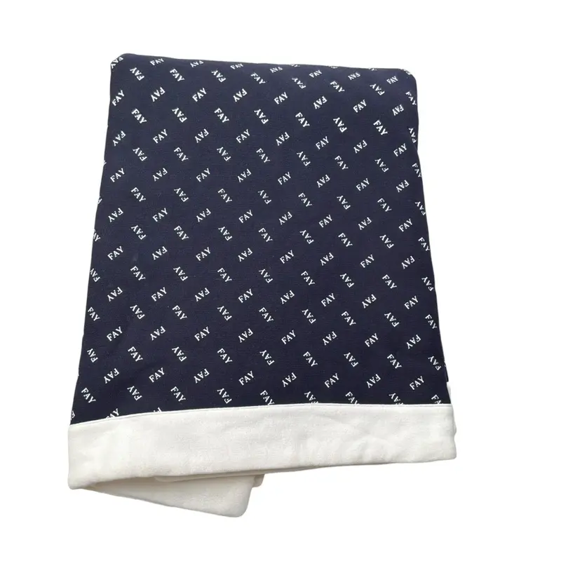 Fay Coperta tinta unita Logata Blu per Neonato