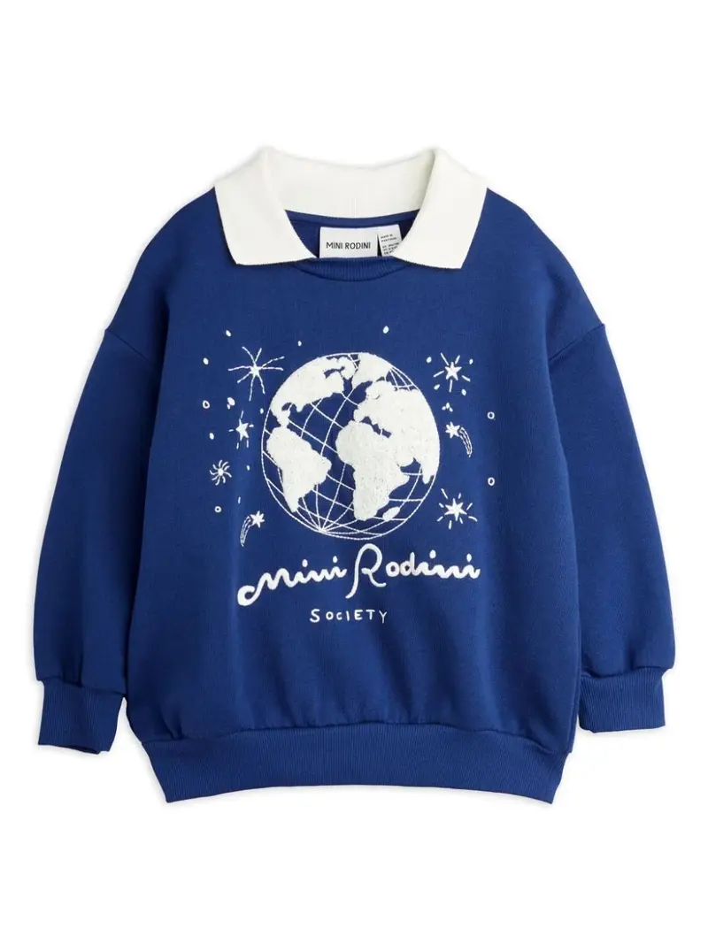 FELPA  A POLO BLU MINI RODINI
