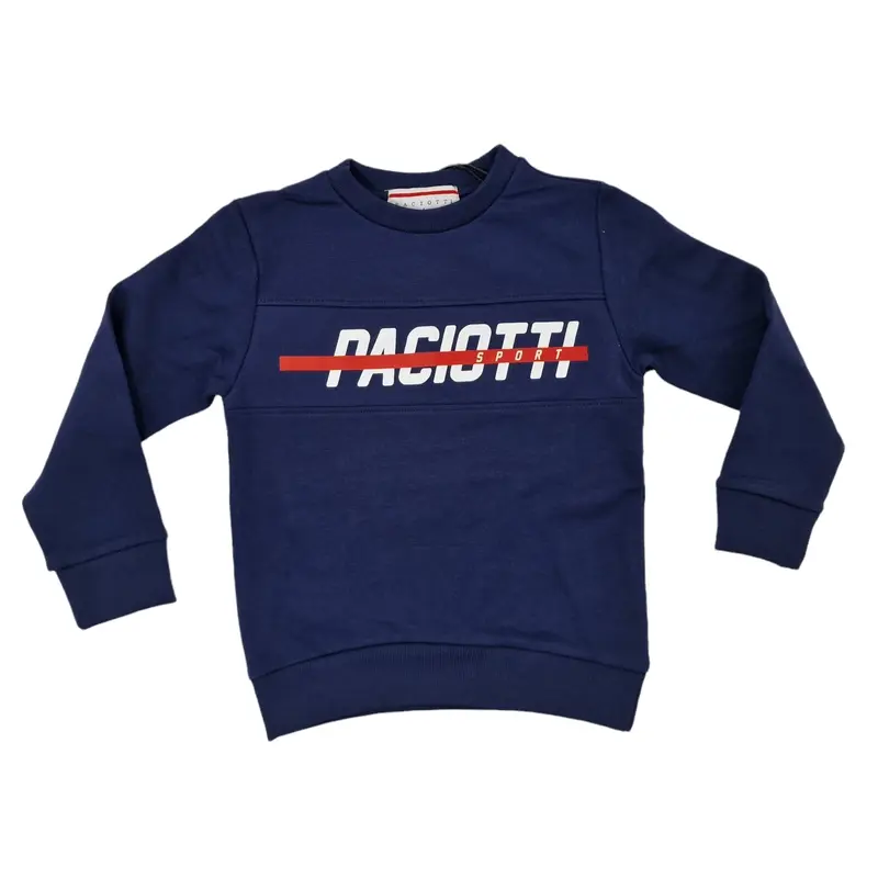 Felpa bambino con stampa Paciotti barrata
