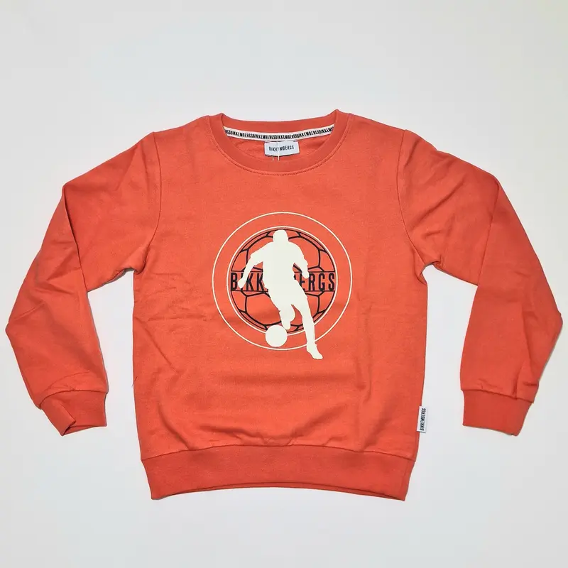 Felpa bambino garzata con logo bikkembergs sul davanti