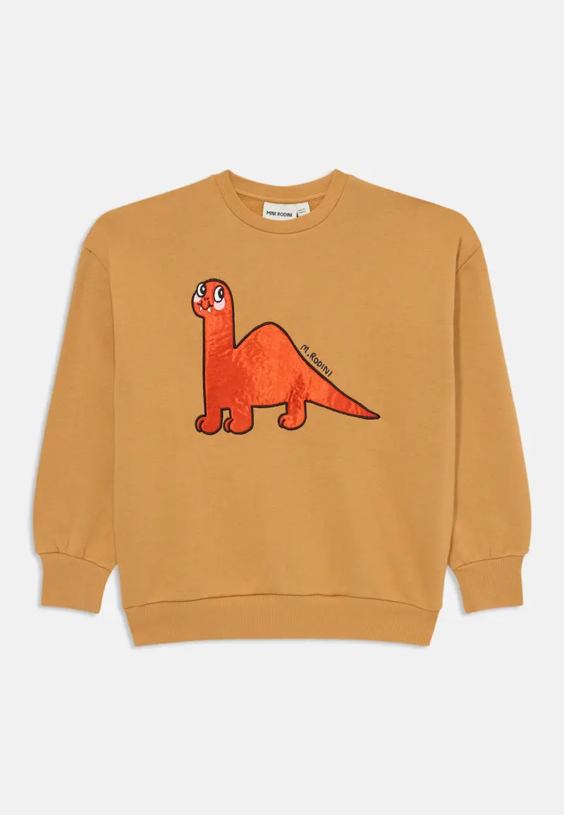 FELPA BEIGE CON DINOSAURO ROSSO MINI RODINI