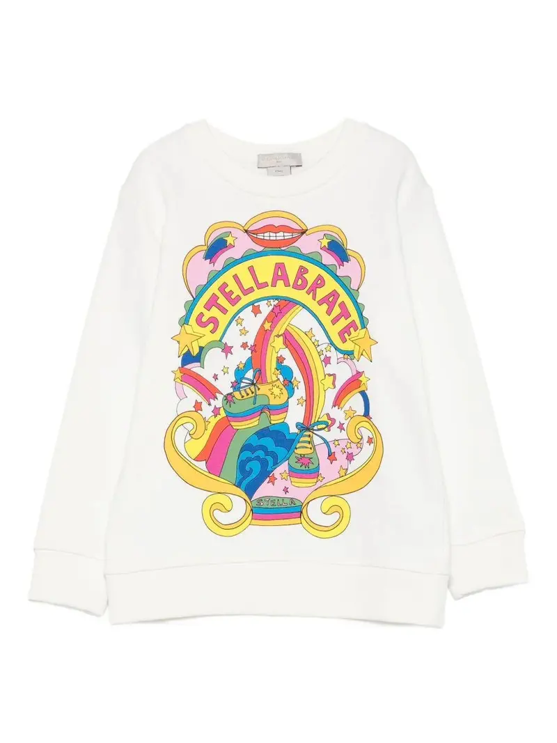 FELPA BIANCA CON FANTASIA STELLA MCCARTNEY